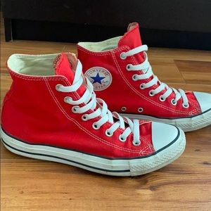 Red High Top Converse